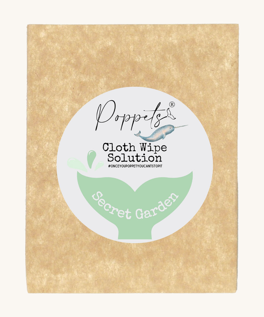 Poppets Reusable Baby Wipes Solution Sample Pack Secret Garden