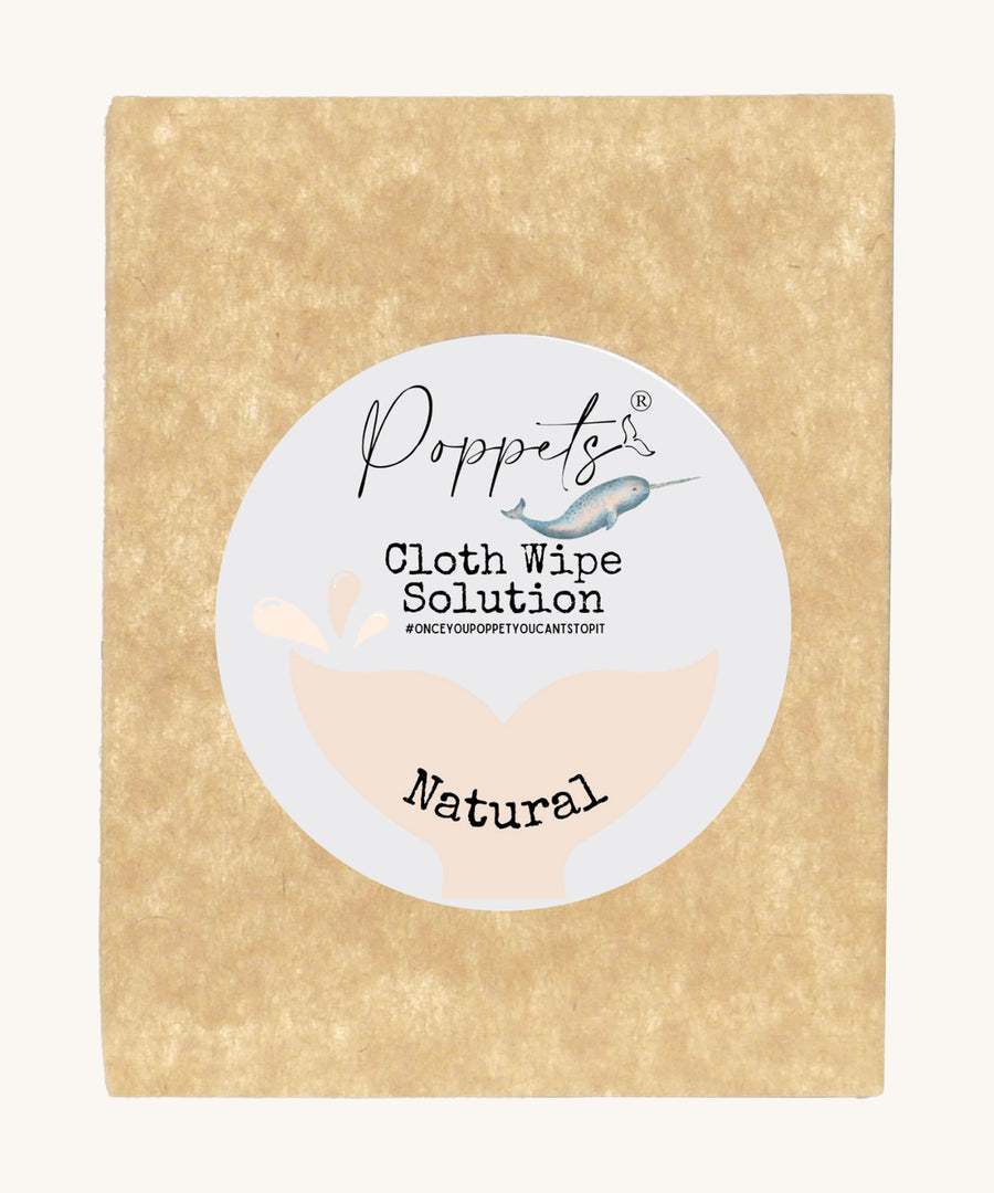 Poppets Reusable Baby Wipes Solution Sample Pack Natural