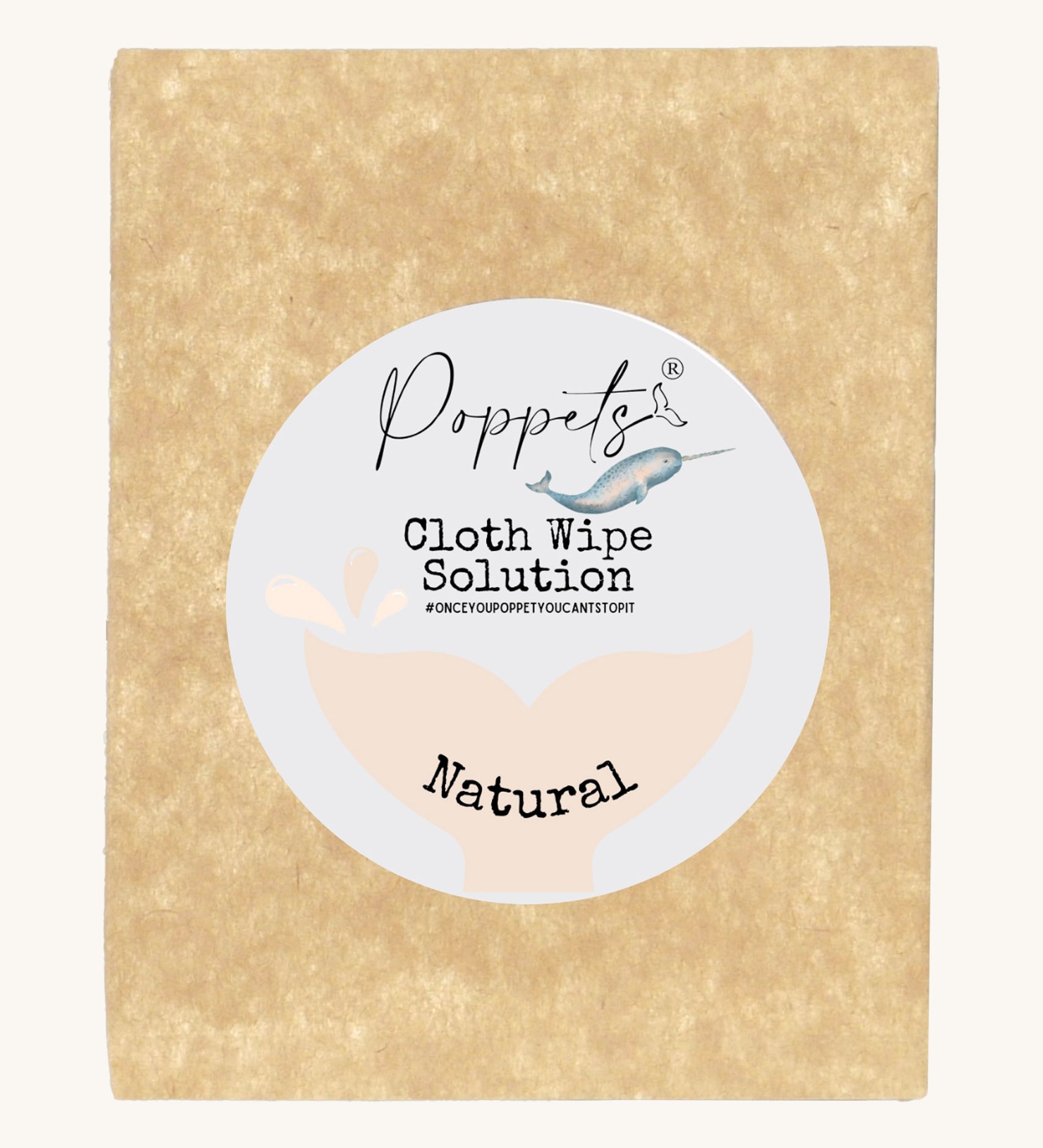 Poppets Reusable Baby Wipes Solution Sample Pack Natural