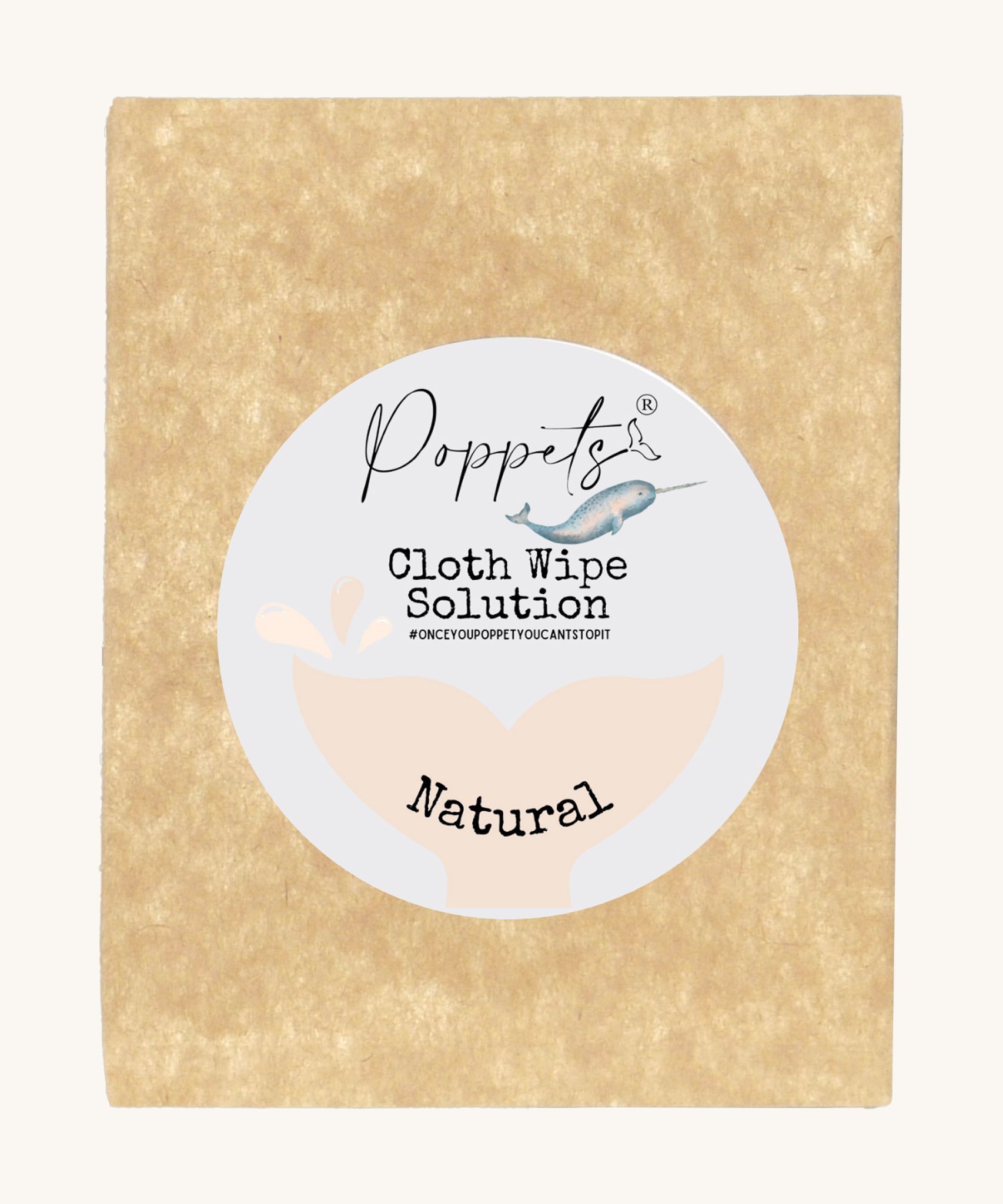 Poppets Reusable Baby Wipes Solution Sample Pack Natural