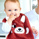 Roommate Organic Cotton Baby Bib - Red Panda