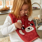 Roommate Organic Cotton Baby Bib - Red Panda