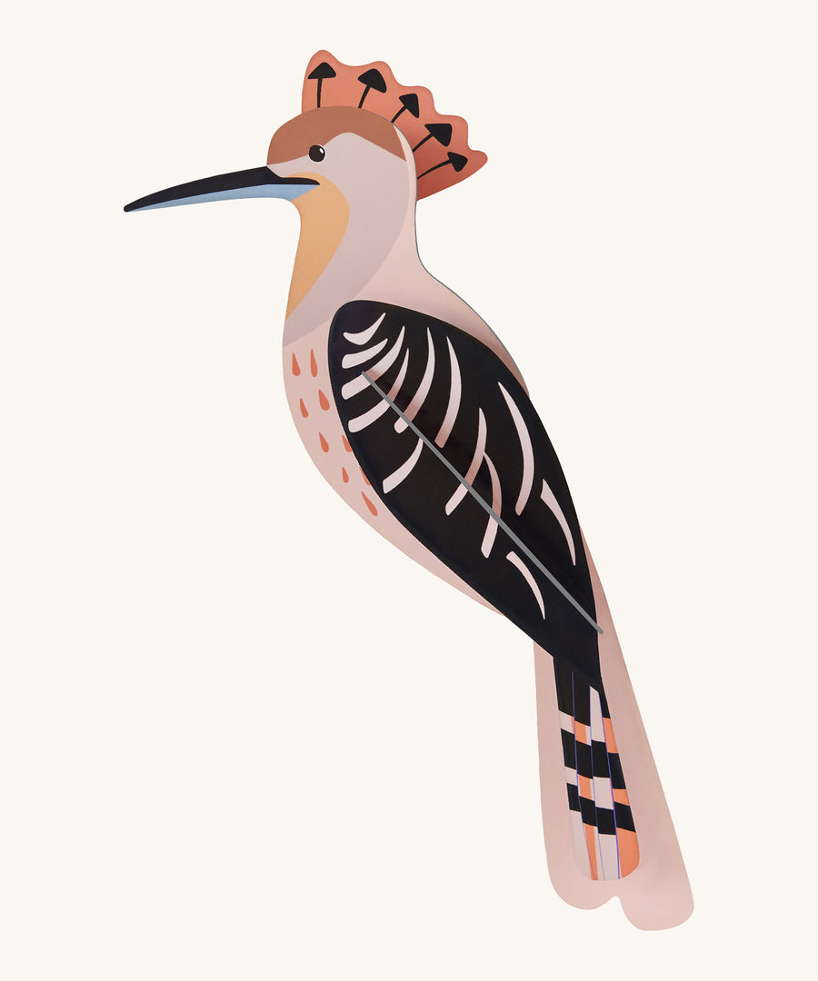 Studio Roof Hoopoe Cardboard Model, on a cream background