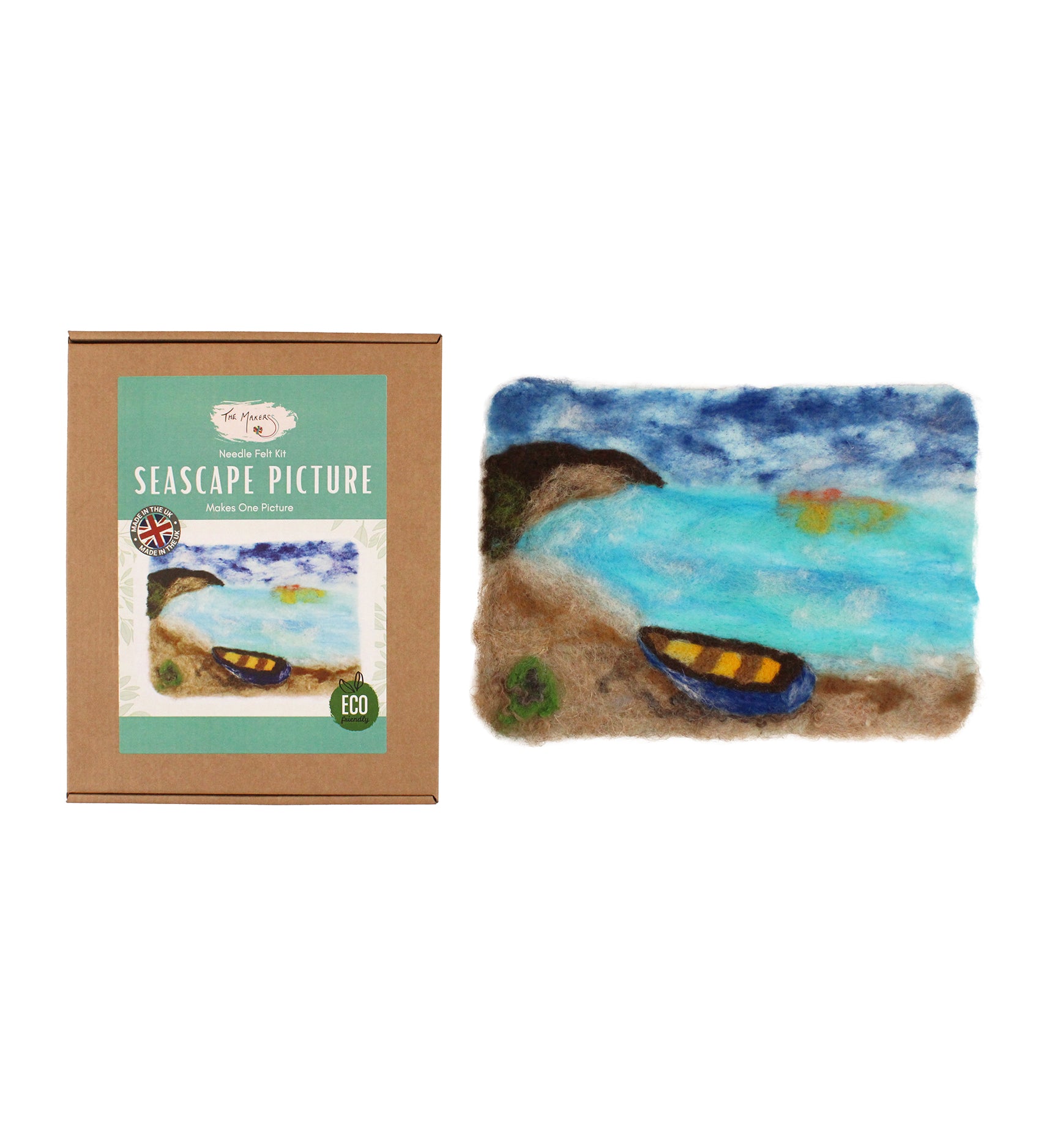 The Makerss - Seascape Picture Needle Felt Kit and Box