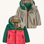 Patagonia Baby Reversible Tribbles Hoody -  Sierra Pink