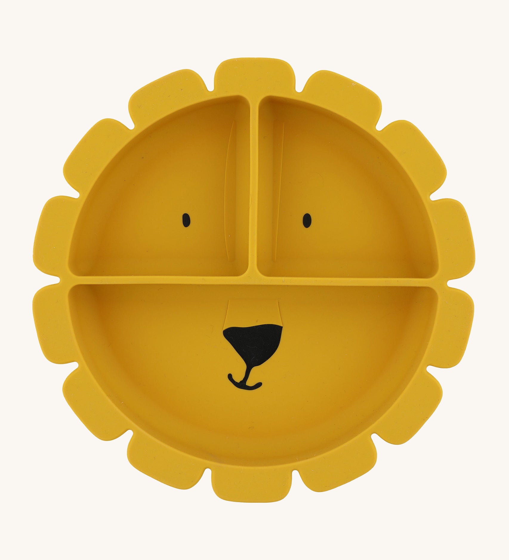 Trixie Animal Friends Silicone Divider Plate, yellow, Mr Lion. 