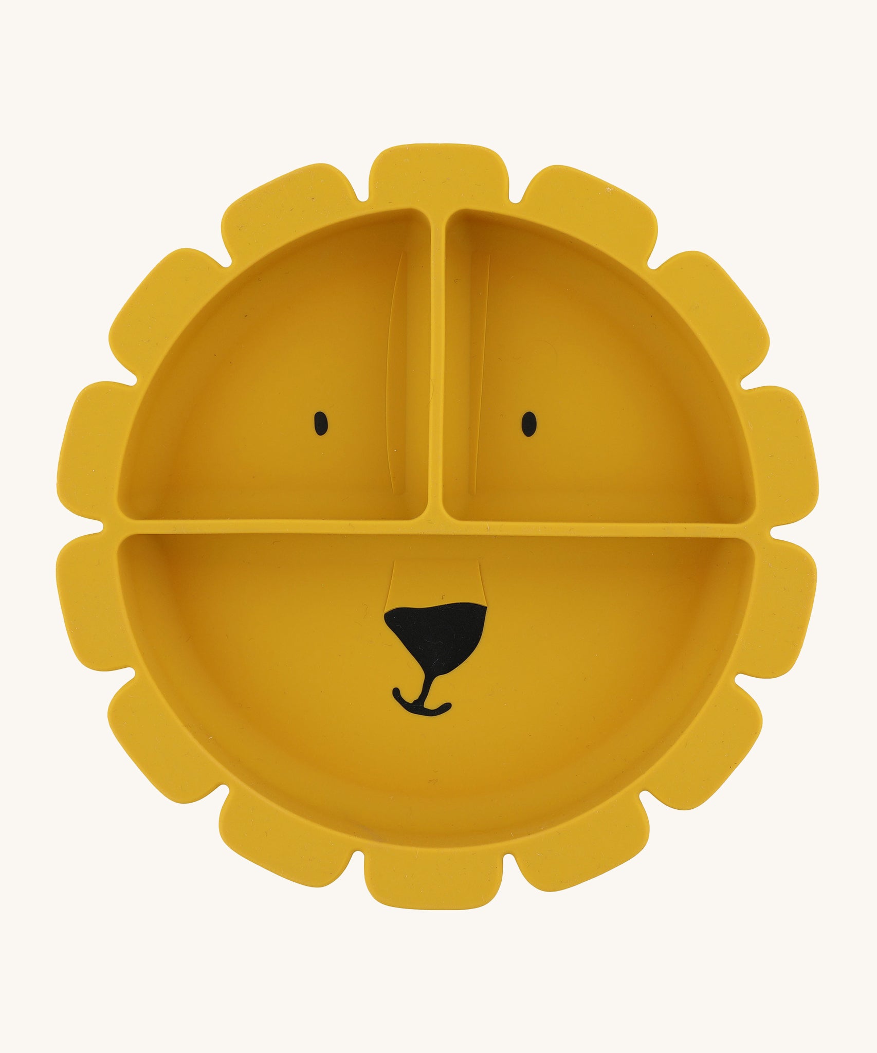 Trixie Animal Friends Silicone Divider Plate, yellow, Mr Lion. 