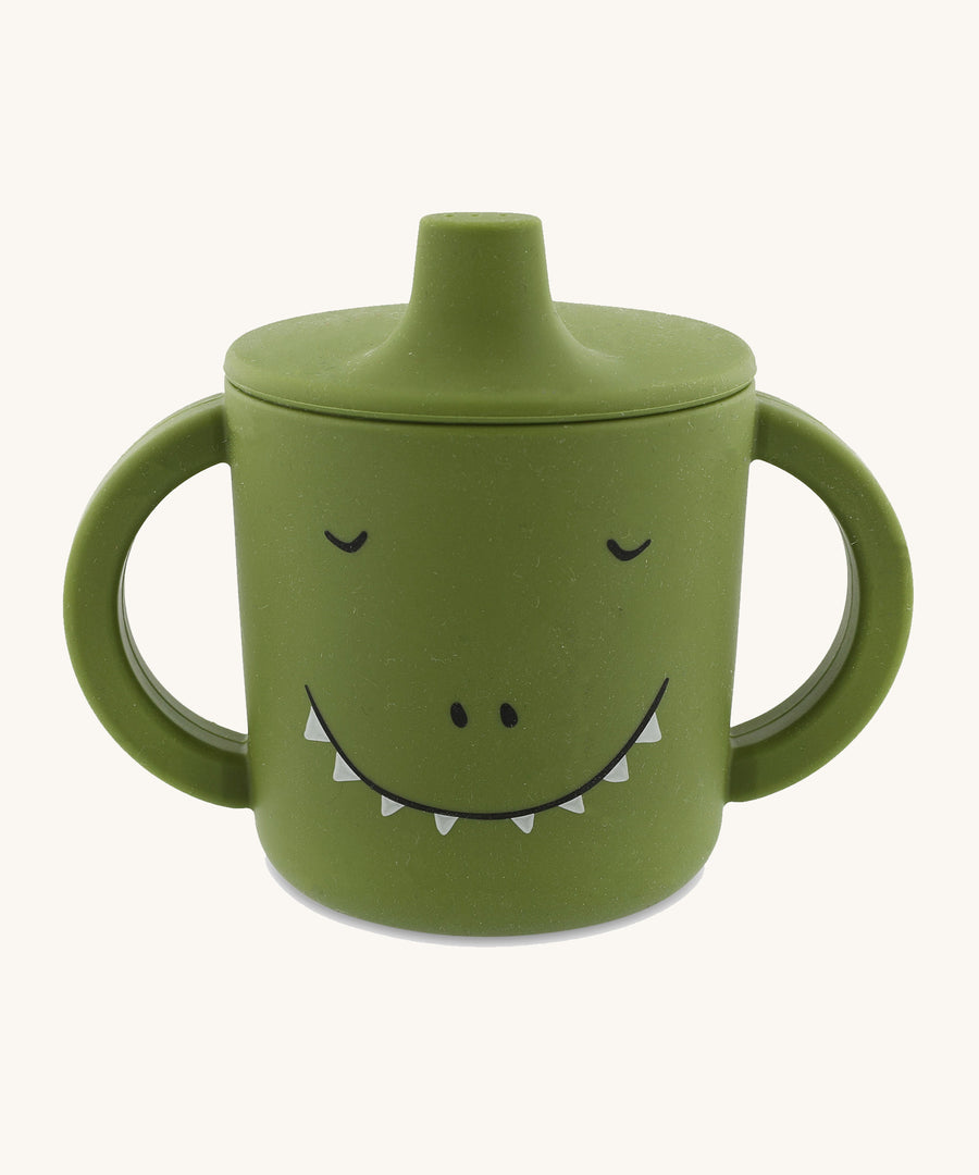 Trixie Animal Friends Silicone Sippy Cup, green, Mr Dino.