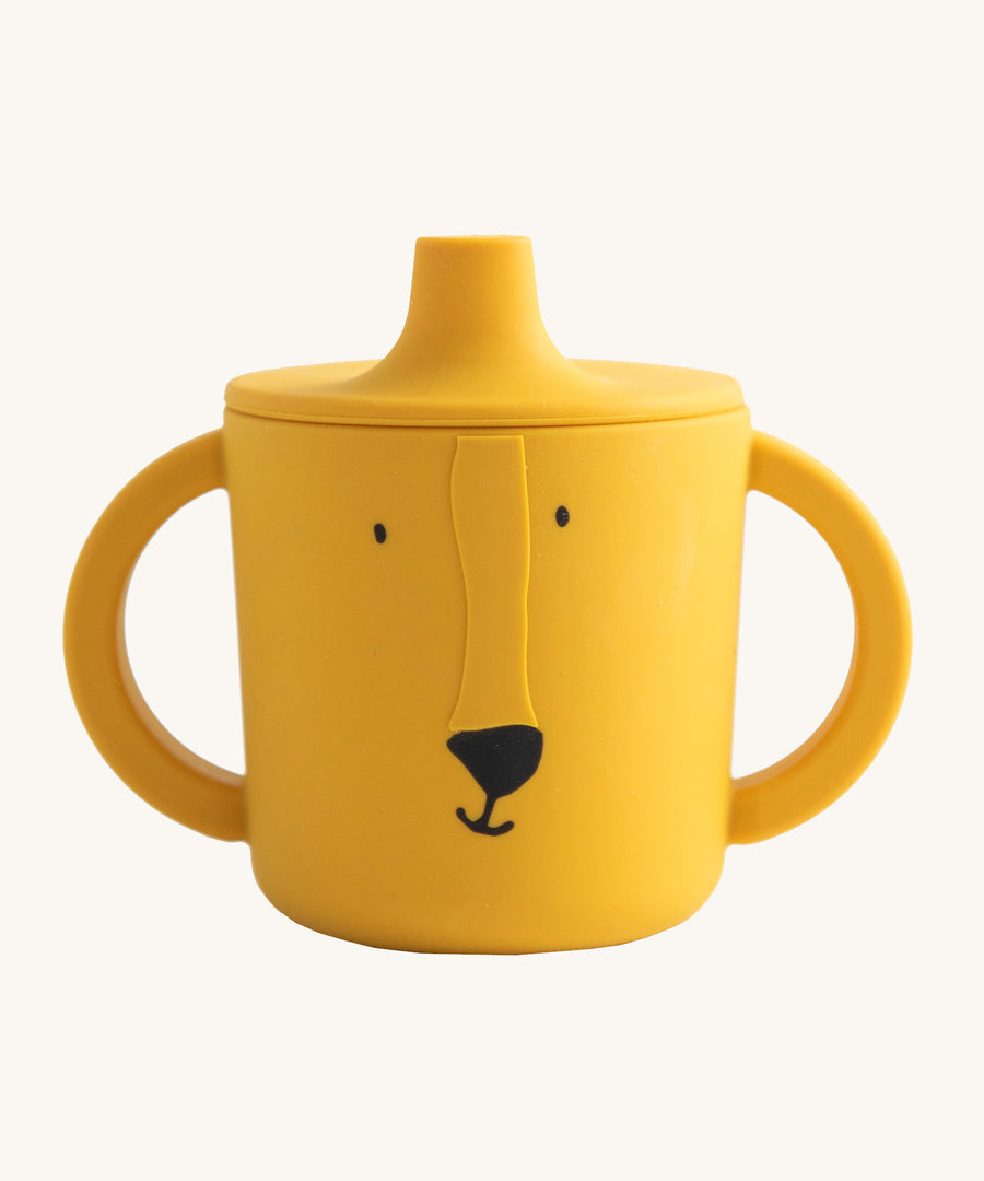 Trixie Animal Friends Silicone Sippy Cup, yellow, Mr Lion.