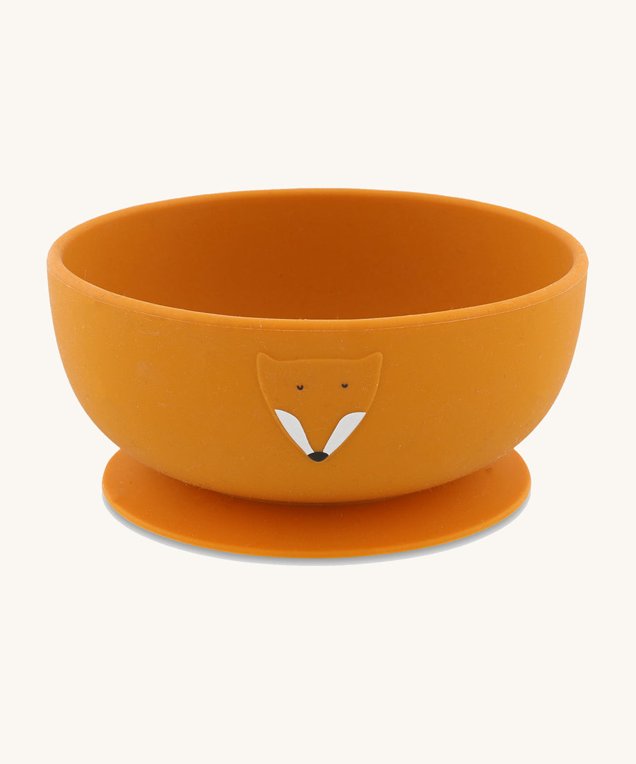 Trixie Animal Friends Silicone Suction Bowl, orange, Mr Fox. 