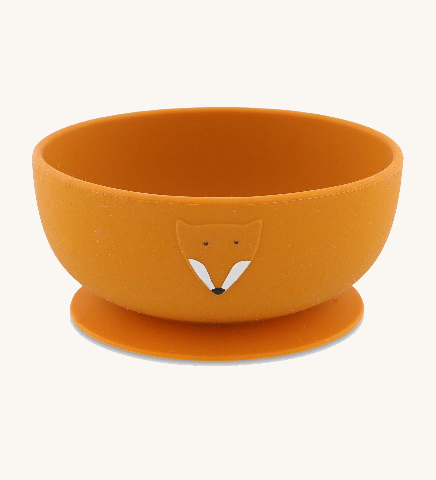 Trixie Animal Friends Silicone Suction Bowl, orange, Mr Fox. 