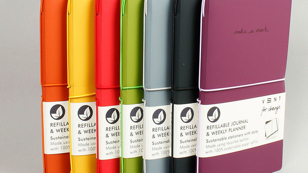 Colourful VENT For Change refillable journals