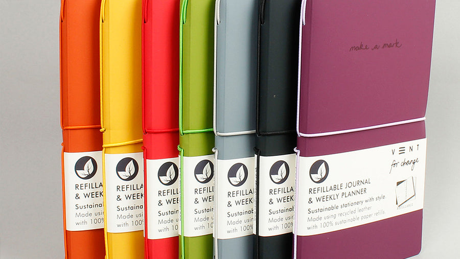 Colourful VENT For Change refillable journals