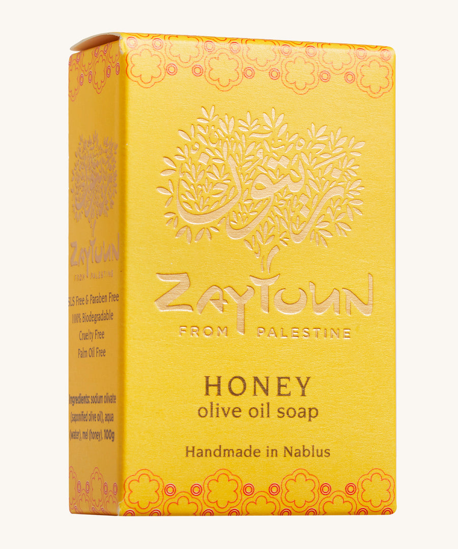 Zaytoun Pure Olive Oil Soap - Honey 100g, from Palestine