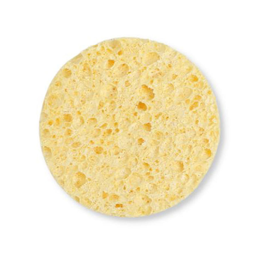 A Slice of Green natural cellulose facial cleansing sponge on a white background