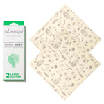 Abeego Large Square Beeswax Food Wraps - 2 Pack