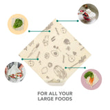 Abeego Large Square Beeswax Food Wraps - 2 Pack