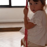 Babai Wooden Swing - Pink Rope