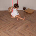 Babai Wooden Swing - Pink Rope