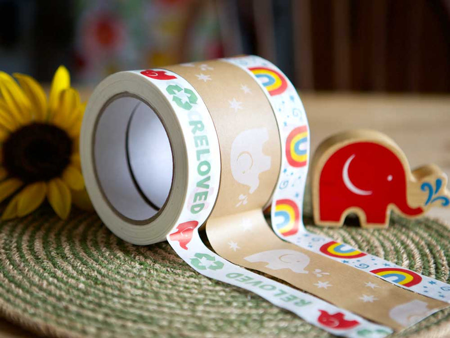 camping and babipur elephant wide parcel tapes