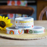 Babipur Eco Paper Tape Colourful - Penblwydd Hapus