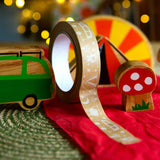 Babipur eco kraft recyclable camping design paper tape alongside wooden Lanka Kade campervan