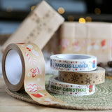 Babipur Eco Paper Tape Colourful - Nadolig Llawen