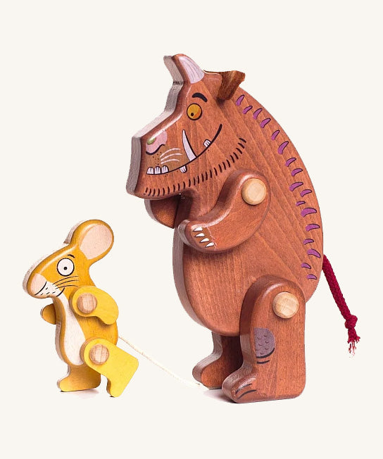 Bajo Gruffalo & Mouse Figures on acream background