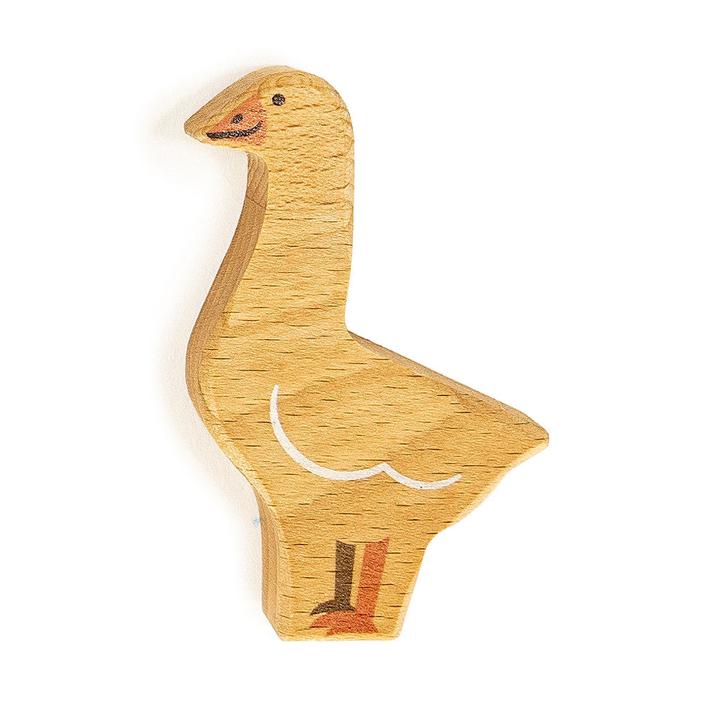 Bajo children's natural wooden dog animal figure on a white background