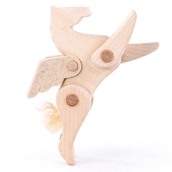 bajo wooden toy pegasus figure