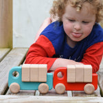 Camion Bajo avec blocs - Rouge