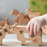 Bajo The Farm - 14 Wooden Farm Animals Set