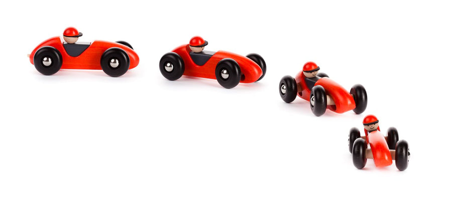 Bajo Wooden Toy Steering Racing Car - Red