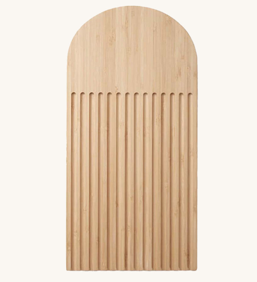 A Bambu bamboo Arch Bread Board on a plain background.