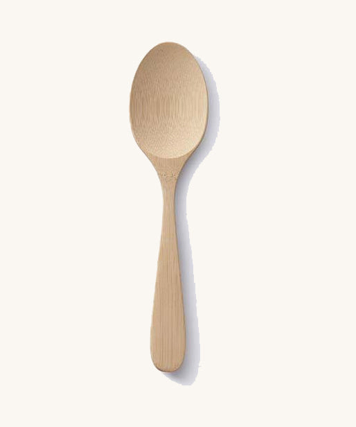 Bambu Bamboo Serving Spoon on a plain background. 