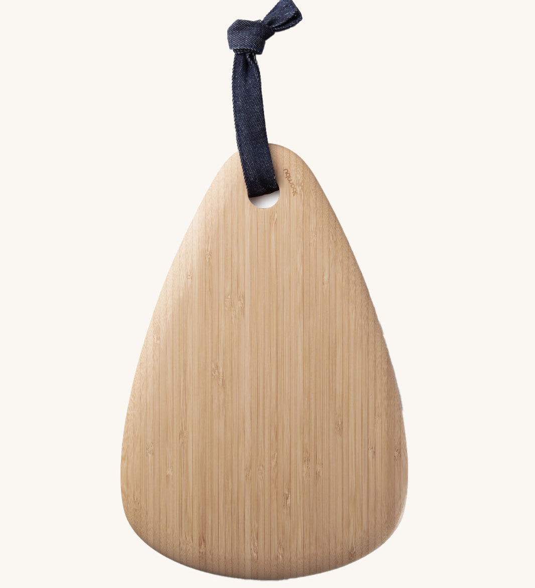 A Bambu Droplet shaped Artisan bamboo serving Board