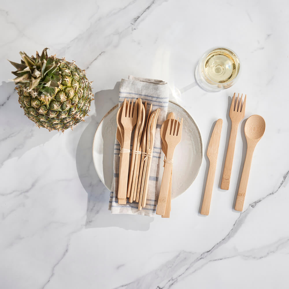 Fork & Spoon Set pictured on a plain white background