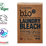 Bio D eco-friendly vegan sanitising laundry bleach box on a white background