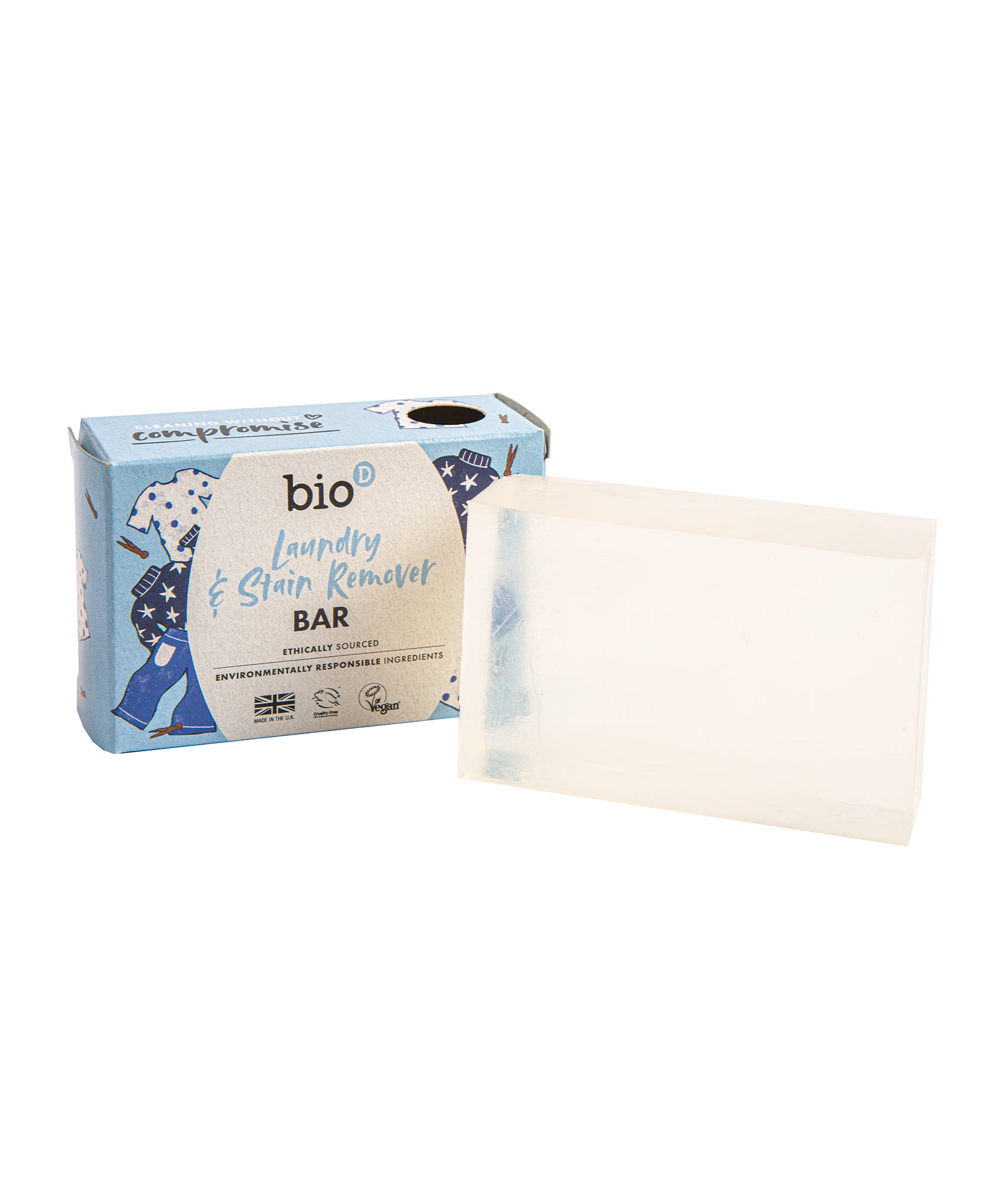 The Bio-D Laundry & Stain Remover Bar Boxed - 90g