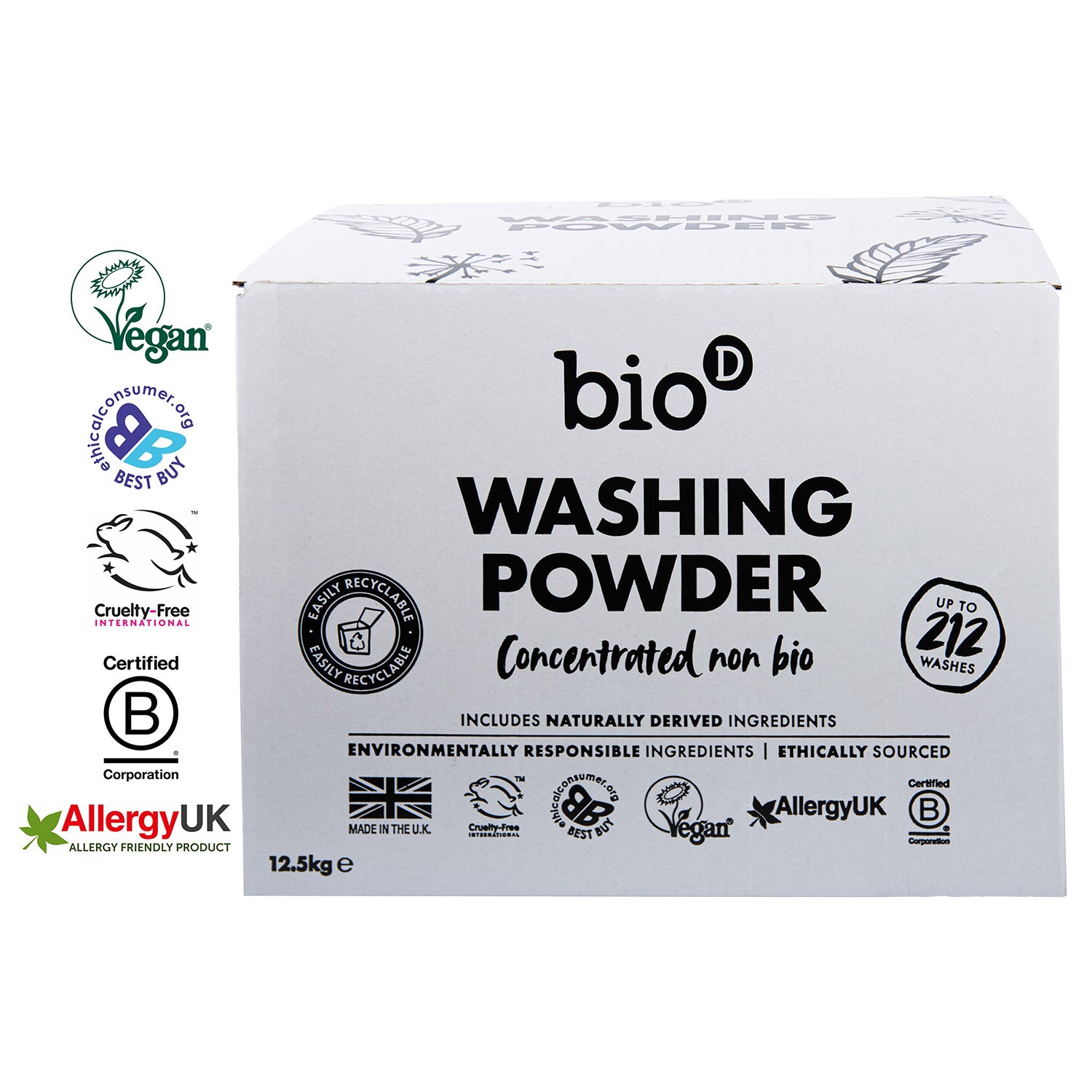 Box of Bio-D washing non-bio concentrated washing powder