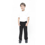 Eco Outfitters Organic Cotton Boys Slim Fit School Trousers - Black