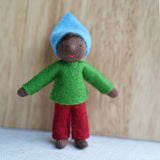 Ambrosius Elf Child - Blue Hat Black Skin