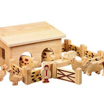 Lanka Kade Pig and Sheep Barn Set With Natural Characters