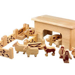 Lanka Kade Pig and Sheep Barn Set With Natural Characters