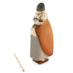 Figurine de berger en bois Bumbu avec barbe