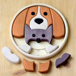 Bumbu Dog & Cat Round Wooden Puzzle