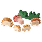 Bumbu Wooden Hedgehog and Mushroom Toy Set