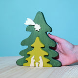 Bumbu Wooden Christmas Tree Nativity Puzzle