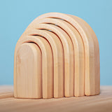 Arches empilables en bois naturel Bumbu