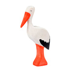 Cigogne debout en bois blanc Bumbu